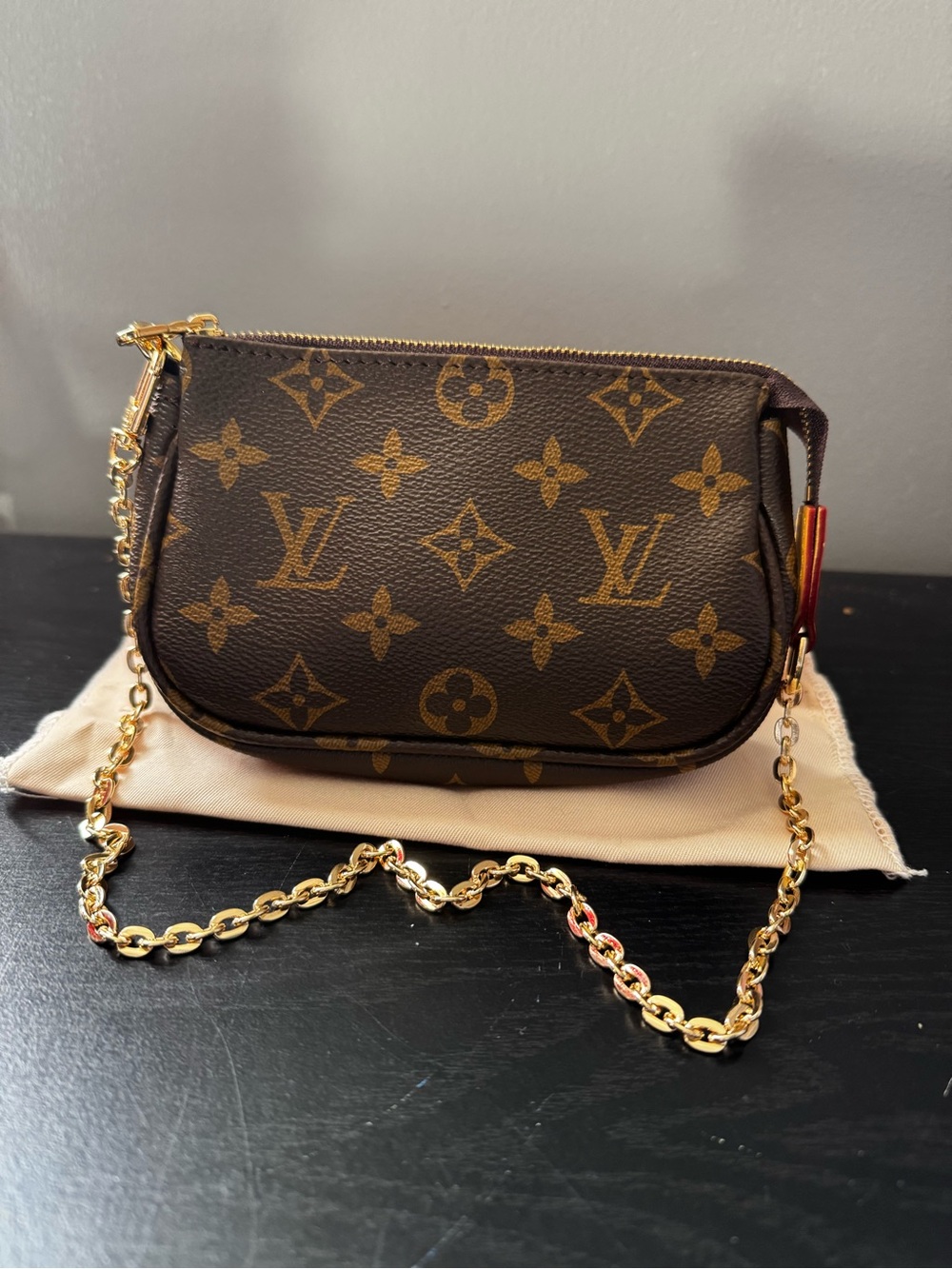 Louis Vuitton Brown Monogram Mini Pochette Accessoires